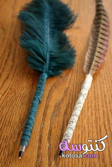 افكار باستخدام الريش،عمل ريشة الصوف المشهورة على جروبات الكروشيه والهاندميد / DIY: Woolen Feather fo kntosa.com_04_20_158