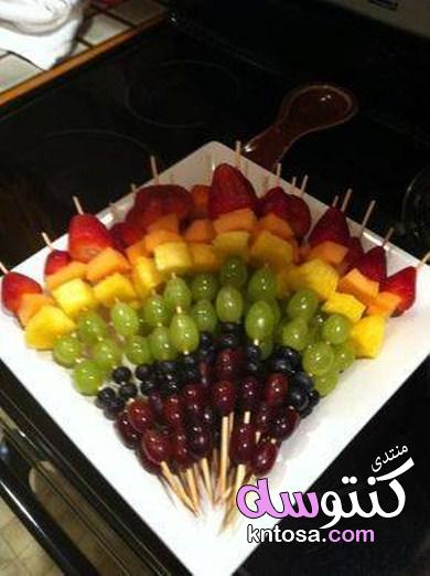 طريقة تقديم الفواكه بالاعواد,افكار لمهرجان الفواكه للاطفال,طريقة ترتيب الفواكه بالصور kntosa.com_05_19_155
