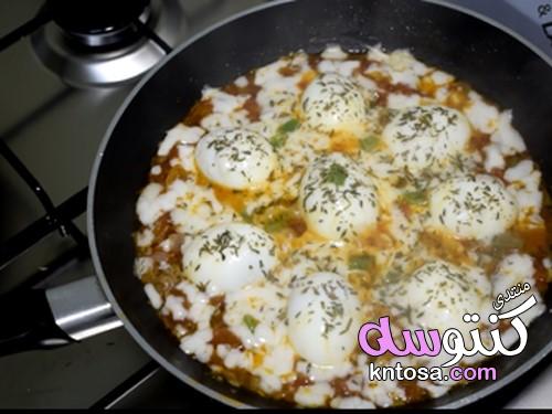 عمل البيض بالطماطم ،طريقة سهلة لعمل البيض بالطماطم والبصل ستحببكم في البيض kntosa.com_06_19_155