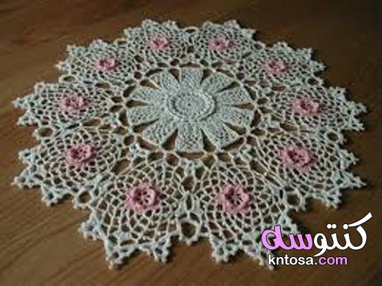 مفارش كروشيه تحفه 2020, الكروشية Crochet ,مفارش كروشيه بيضاوي ومستطيل باشكال مختلفة,مفارش كروشيه سهل kntosa.com_06_19_156