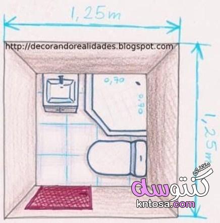 ديكورات حمامات صغيرة المساحة جدا مقاسات الحمامات الصغيرة تصاميم حمامات صغيرة وبسيطة2019