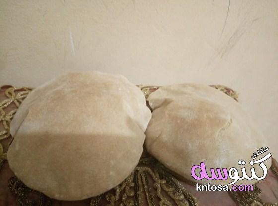 طريقة عمل العيش الشامى فى المنزل,العيش الشامى,مكونات الخبز الشامى,طريقة عمل العيش الشامي الخبز kntosa.com_08_19_154