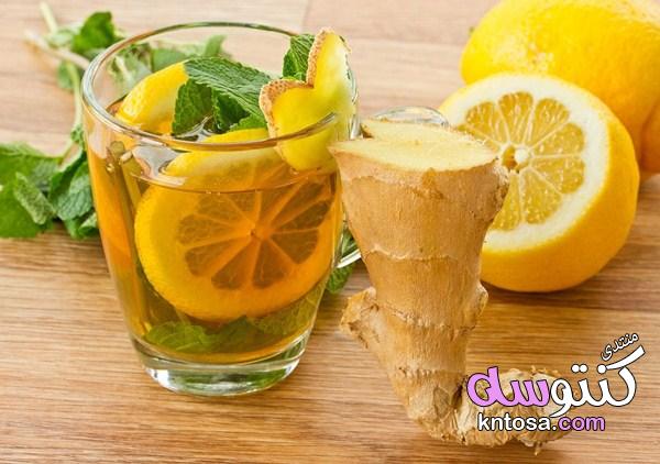 مشروب الليمون بالزنجبيل البارد , طريقة عمل مشروب الليمون بالزنجبيل البارد kntosa.com_09_19_155