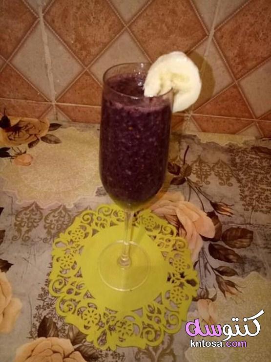 طريقة عمل عصير التوت والموز اللذيذ kntosa.com_11_19_156