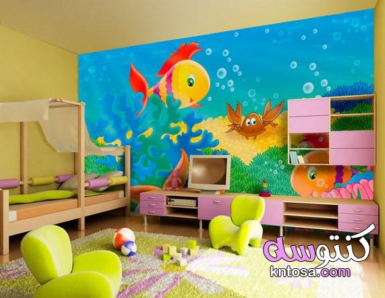 ورق جدران اطفال ثلاثي الابعاد , ورق حائط اطفال 2019 kntosa.com_11_19_156