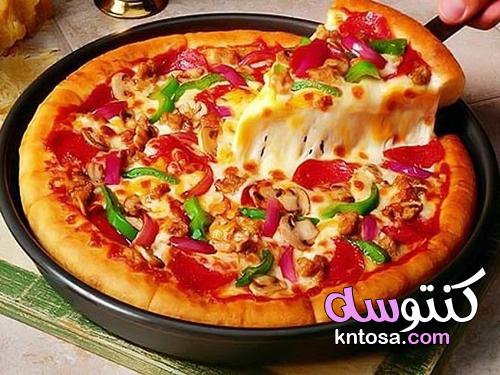 بيتزا المطاعم بكل أسرارها مع صلصة البيتزا بطريقة احترافية kntosa.com_11_21_163