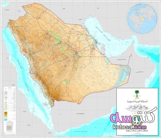 خريطة المملكة العربية السعودية صماء