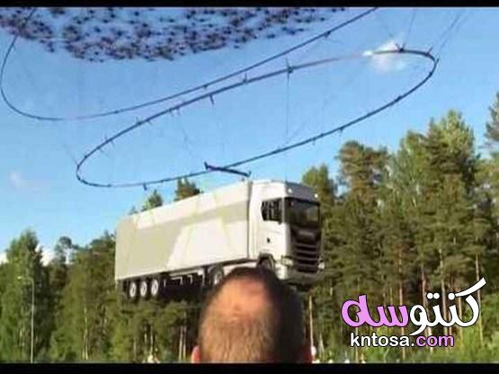 ما حقيقة فيديو طائرات درون تحمل شاحنة ضخمة في السماء؟ kntosa.com_12_19_157