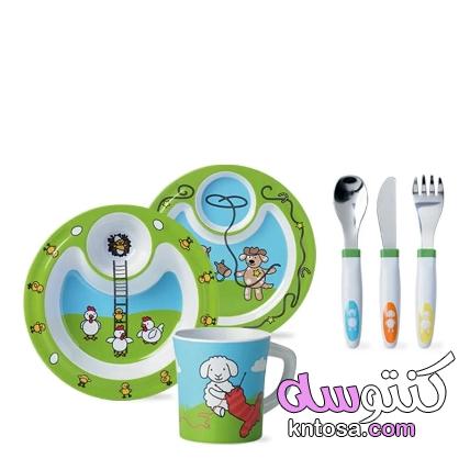 انواع صحون الطعام للاطفال,ادوات تناول الطعام للاطفال جديدة,اطباق طعام ملونه للأطفال kntosa.com_13_19_156