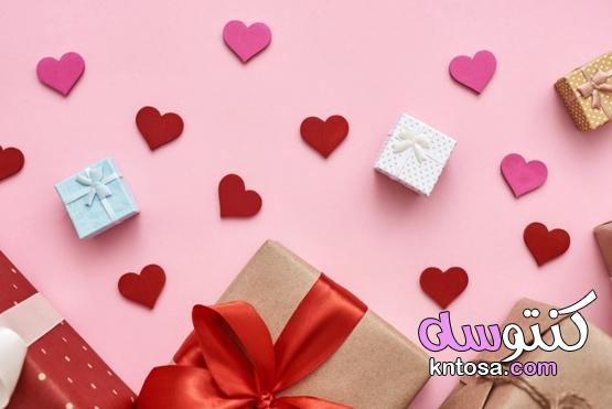 عيد الحب بطاقة هدية والورود الحمراء،خلفيات الفلانتاين Valentine kntosa.com_14_21_161
