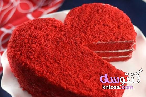 طريقة عمل كيكة عيد الحب بطريقة سهلة وبدون تكلفة kntosa.com_14_21_161