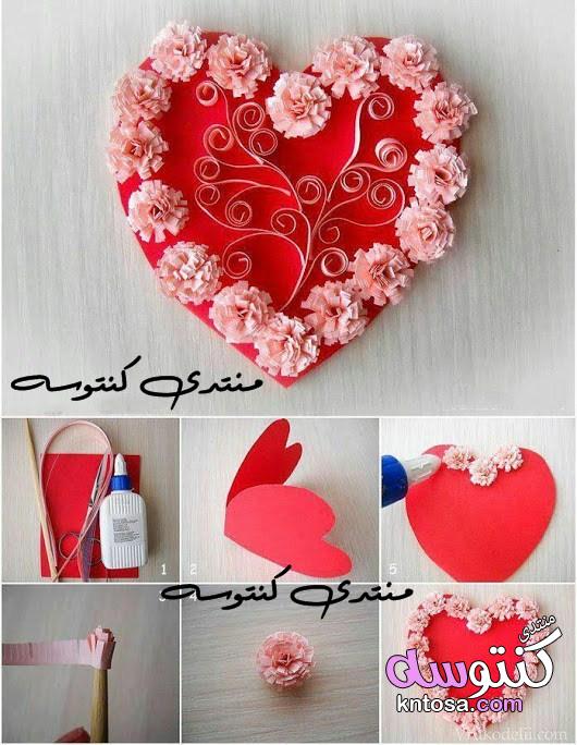 عمل قلب مجسم بالورق,طريقة عمل اشكال بالفوم بالصور,كيفية صنع هدايا بسيطة للاصدقاء,عمل فني بالاعواد kntosa.com_16_19_154