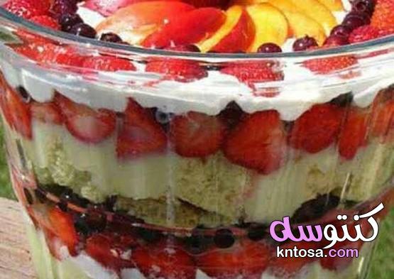 طريقة عمل ترايفل الفواكه حلويات رمضان kntosa.com_16_21_161