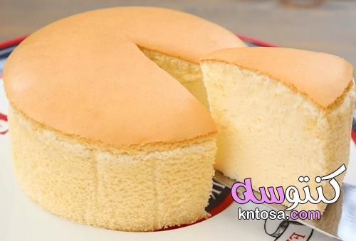 طريقة عمل الكيكة اليابانية القطنية بقوام أخف من السحاب بمكونات بسيطة kntosa.com_18_21_163