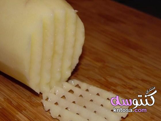 بالخطوات طريقة لتقطيع البطاطس تقطيعة الوافل وحصرى kntosa.com_20_18_154