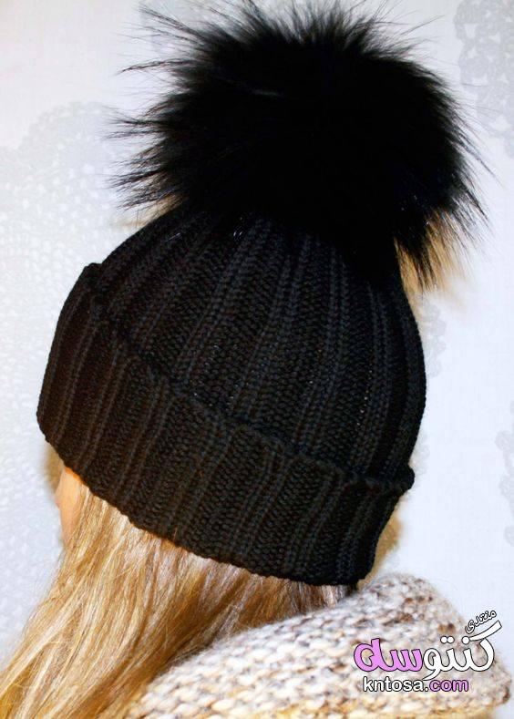 احدث قبعات كروشية للبنات للشتاء, اجمل طواقي صوف 2019,قبعات شتوية حريمي,أشكال قبعات صوف للبنوتات kntosa.com_20_19_154