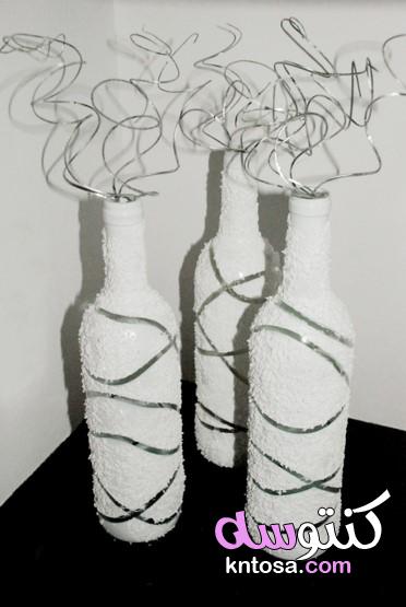 أفكار جديدة لتزيين الزجاجات الفارغة,صناعة فازات راقية من الزجاجات الفارغة kntosa.com_20_19_156