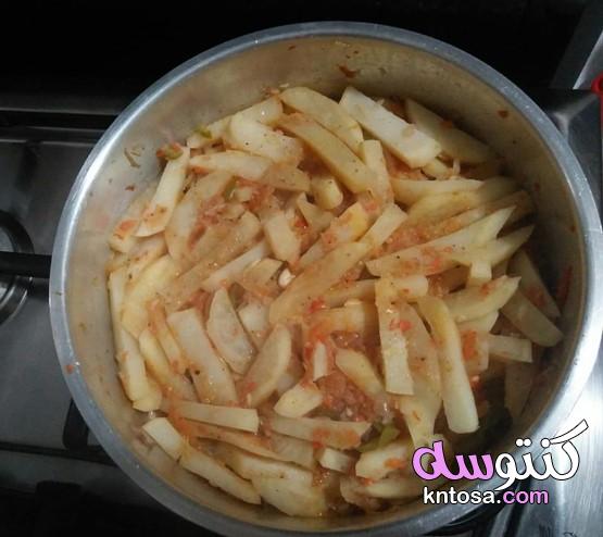 طريقة عمل بطاطس بالثوم والصلصة،بطاطس بالثوم والطماطم،طريقة عمل البطاطس المهروسة بالثوم والخل kntosa.com_20_20_160