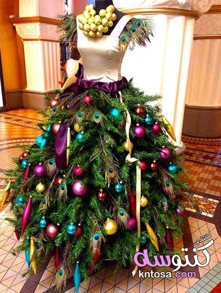 صور فستان على شكل شجرة الكريسماس,فستان شجرة الكريسماس إنستجرام,شجرة الكريسماس على شكل فستان 2019 kntosa.com_22_18_154