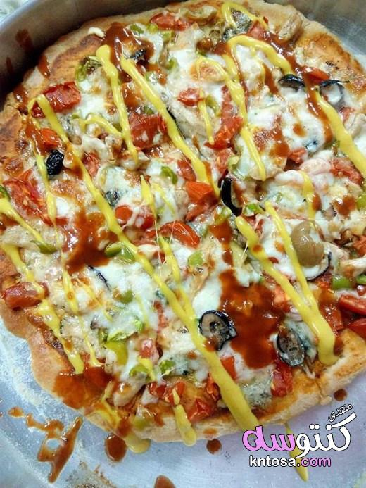 طريقة عمل البيتزا السريعة,مكونات البيتزا في البيت,تحضير البيتزا هت روعه,عجينه البيتزا بالخطوات kntosa.com_22_18_154