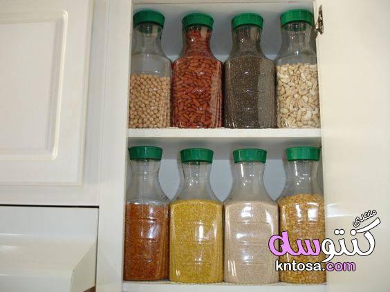 افكار تخزين الحبوب والطعام في علب,تنظيم ادراج المطبخ,حاويات بلاستيكية لحفظ الحبوب والأطعمة kntosa.com_22_19_155