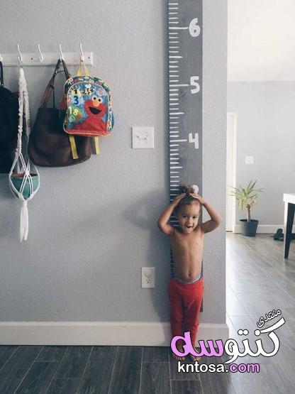 كيفية قياس طول الطفل,قياس طول طفلك بالبيت,لمعرفة طول ابنك يوم بعد يوم,عمل مقياس لطفلك فى المنزل kntosa.com_23_19_155