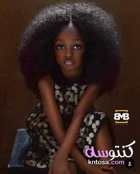 نيجيرية اجمل طفلة في العالم,شاهد طفلة نيجيرية تأسر القلوب بجمالها الاستثنائي,سمراء نيجيريا kntosa.com_23_19_156