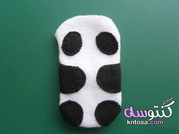 طريقة عمل جراب الباندا الكيوت,جراب لموبايلك من قماش الجوخ,صناعةحافظة موبايل على شكل الباندا من الجوخ kntosa.com_24_19_155