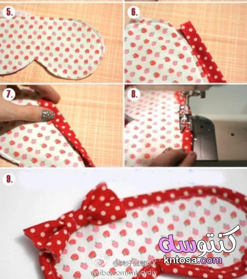 نظارات النوم القطنية، كيف تصنع غطاء العين،طريقة عمل حصالة في البيت،كيف تصنع قواعد ملونة للأكواب kntosa.com_26_20_158