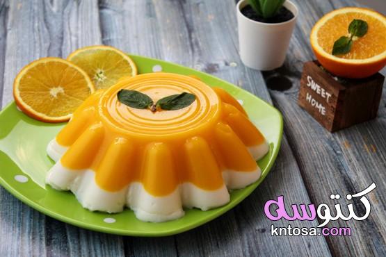 حلى البرتقال والنشا،طريقة عمل حلى برتقال، وصفة حلى برتقال سهلة وسريعة kntosa.com_26_21_161