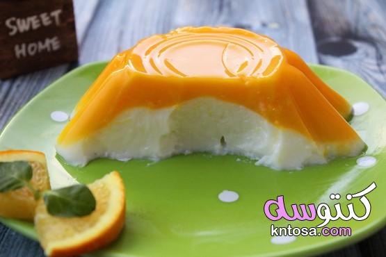 حلى البرتقال والنشا،طريقة عمل حلى برتقال، وصفة حلى برتقال سهلة وسريعة kntosa.com_26_21_161
