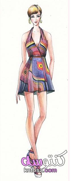 كيفية رسم فستان جميل سهل،اسكتشات الموضة والأزياء ،رسم فساتين سهرة kntosa.com_27_21_161