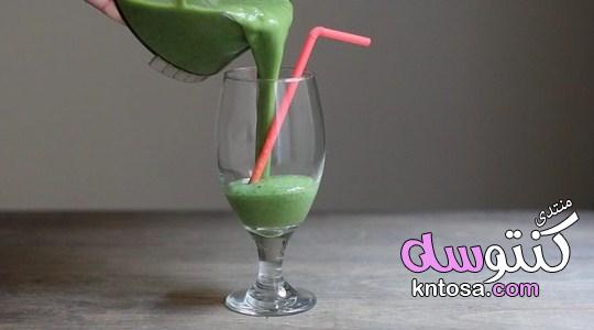 عصير كيوي لذيذ,سموثي الكيوي والموز2019,مكونات العصير الأخضر,طريقة عمل عصير الكيوي والموز بالصور kntosa.com_28_19_154