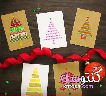 أفكار بسيطة و سهلة جداً لكروت الكريسماس أو عيد الميلاد 2019 kntosa.com_30_18_154