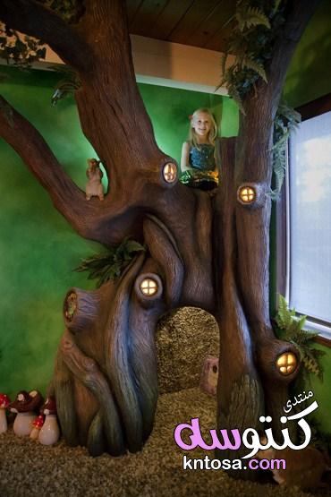 بالصور عمل غرفة مع شجرة خرافية لابنتها رائعة وجديدة 2019 kntosa.com_30_19_155