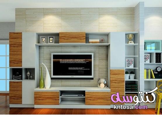 تصميمات خزائن التلفزيون الخشبية 2020، وحدات الحائط الحديثة للتلفزيون لغرف المعيشة kntosa.com_30_19_157