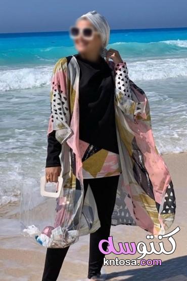 بالصور أفكار لتنسيق الكاش مايوه مع ملابس السباحة للمحجبات 2020 kntosa.com_31_19_156